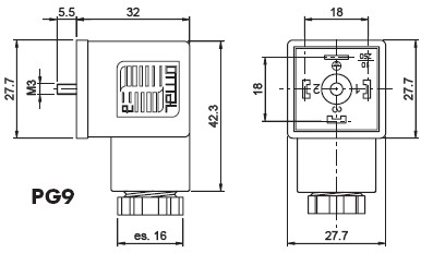 DIN43650A˜ʽӾЮa(chn)ƷߴD